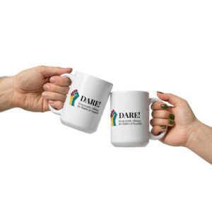 Dare Weiße, glänzende Tasse